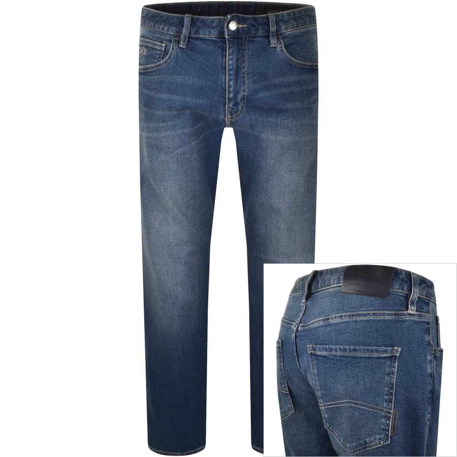 Armani Exchange J16 Straight Fit Jeans Blue | Mainline Menswear us